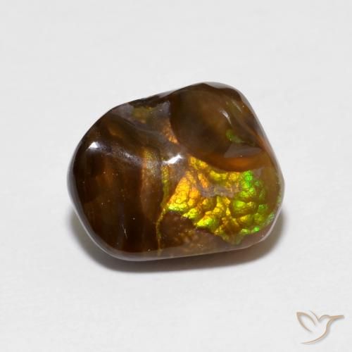 2.6 ct Fancy Fire Agate, 9.7 x 8.1 mm From Mexico, Photo A