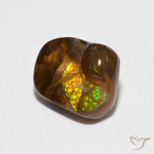 2.60 ct Multicolor Fire Agate Stone, Natural Fire Agate in Fancy Cabochon Shape for Sale