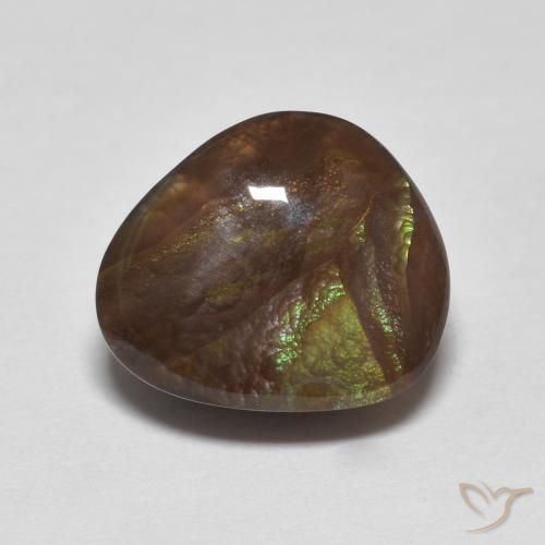 Agata di fuoco Cabochon fantasia da 4,21 ct dal Messico, dimensione 10,8x9,4 mm, purezza Opaque, pietra preziosa naturale non trattati, Agata di fuoco 1pc in colore Multicolore, durezza Mohs di 6,5 - 7 adatto per gioielli da indossare ogni giorno, Photo A