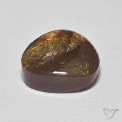 Fire Agate Gemstone in 10.8 x 9.4 mm Size for Sale, Fire Agate Stone in Multicolor Color