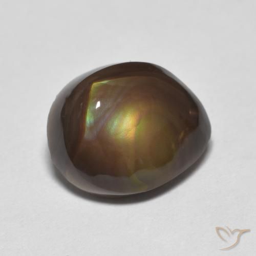3.53 ct Multicolor Fire Agate Stone, Natural Fire Agate in Fancy Cabochon Shape for Sale