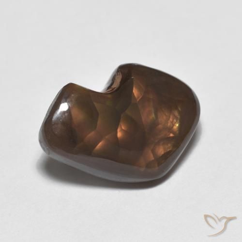 4.74 ct Multicolor Fire Agate Stone, Natural Fire Agate in Fancy Cabochon Shape for Sale