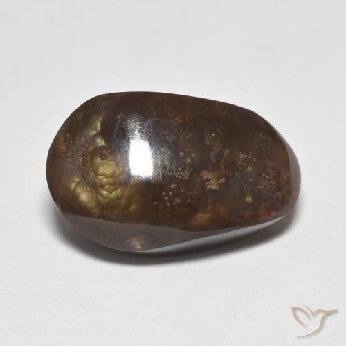 8.48 ct Multicolor Fire Agate Stone, Natural Fire Agate in Fancy Cabochon Shape for Sale