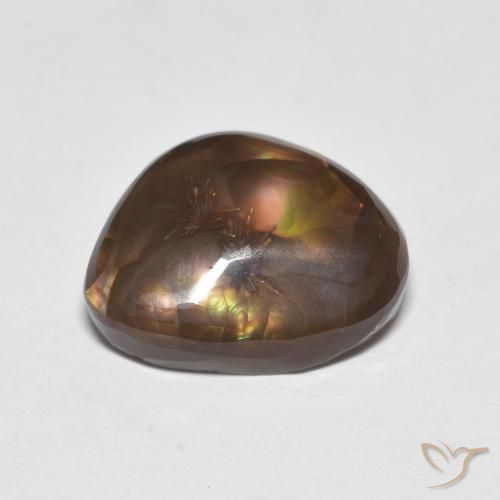 Fire Agate Gemstone in 12.7 x 10.1 mm Size for Sale, Fire Agate Stone in Multicolor Color
