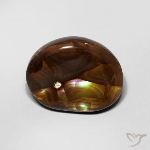 3.95ct Natural Multicolor Fire Agate, Fancy, Opaque