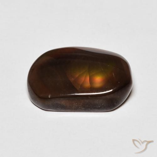 Fire Agate Gemstone in 13.4 x 8.6 mm Size for Sale, Fire Agate Stone in Multicolor Color