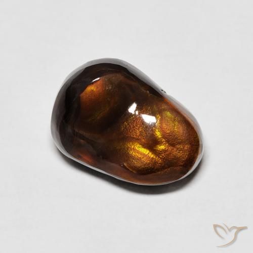 5.12 ct Multicolor Fire Agate Stone, Natural Fire Agate in Fancy Cabochon Shape for Sale