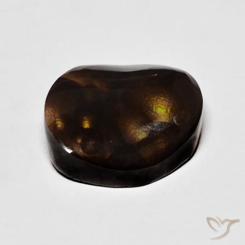 Fire Agate Gemstone in 15 x 12.6 mm Size for Sale, Fire Agate Stone in Multicolor Color
