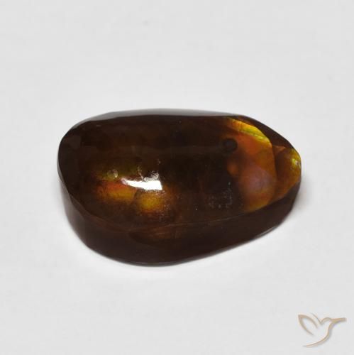 Fire Agate Gemstone in 14.7 x 9.1 mm Size for Sale, Fire Agate Stone in Multicolor Color