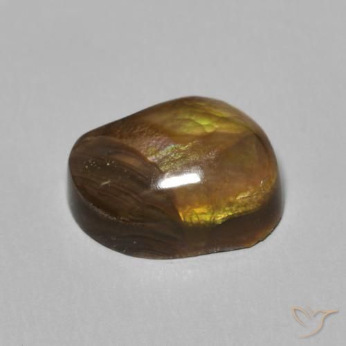 Fire Agate Gemstone in 11.6 x 8.5 mm Size for Sale, Fire Agate Stone in Multicolor Color