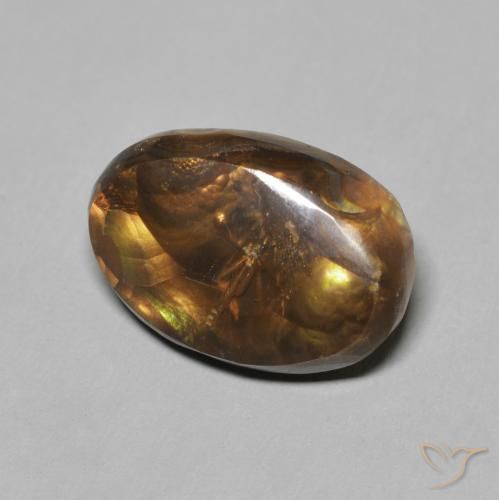 5.05 ct Multicolor Fire Agate Stone, Natural Fire Agate in Oval Cabochon Shape for Sale