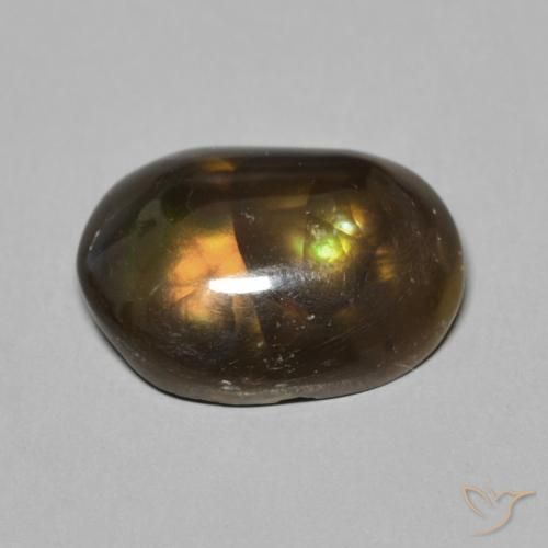 Fire Agate Gemstone in 13.2 x 10.3 mm Size for Sale, Fire Agate Stone in Multicolor Color