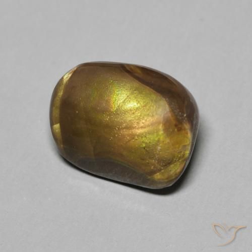 2.41 ct Multicolor Fire Agate Stone, Natural Fire Agate in Fancy Cabochon Shape for Sale