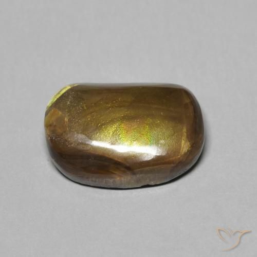 Fire Agate Gemstone in 9.7 x 7.6 mm Size for Sale, Fire Agate Stone in Multicolor Color