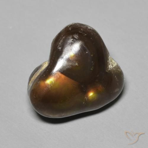 6.71 ct Multicolor Fire Agate Stone, Natural Fire Agate in Fancy Cabochon Shape for Sale