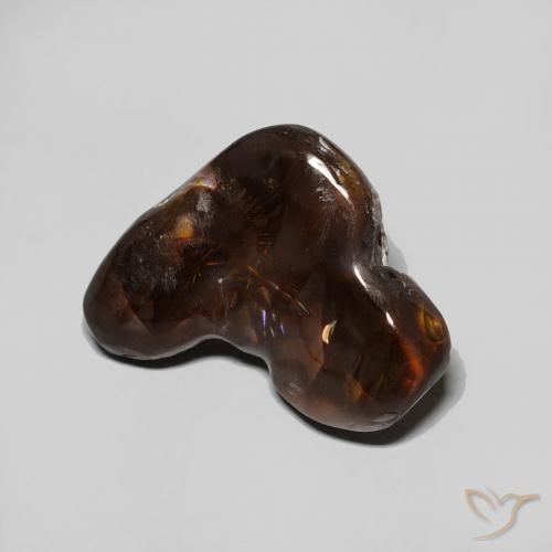 5.35 ct Multicolor Fire Agate Stone, Natural Fire Agate in Fancy Cabochon Shape for Sale