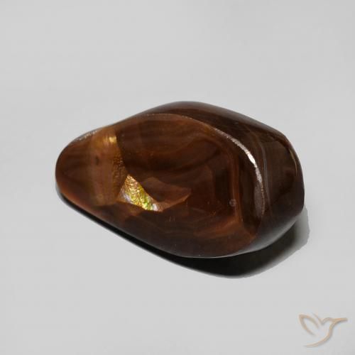 8.05 ct Multicolor Fire Agate Stone, Natural Fire Agate in Fancy Cabochon Shape for Sale