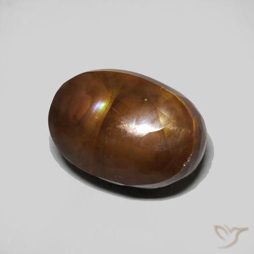 3.25 ct Multicolor Fire Agate Stone, Natural Fire Agate in Oval Cabochon Shape for Sale