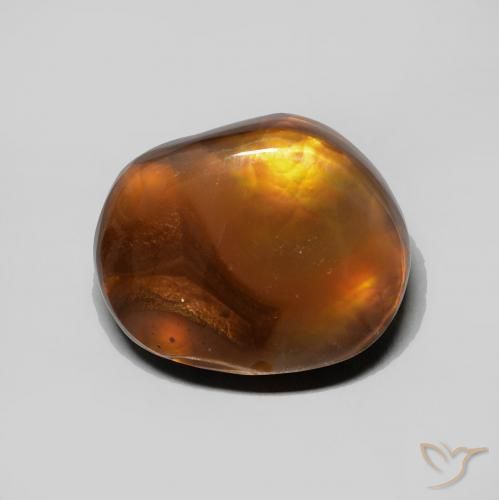 Agata di fuoco fantasia da 5,28 ct, 12,3 x 9,9 mm dal Messico, Photo A