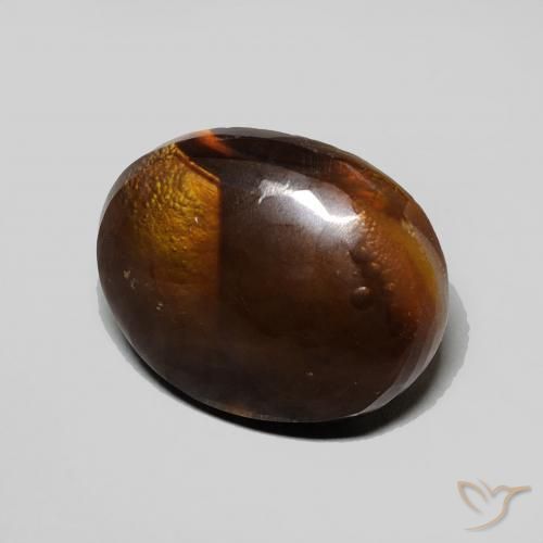 4.60 ct Multicolor Fire Agate Stone, Natural Fire Agate in Oval Cabochon Shape for Sale