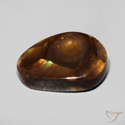 Fire Agate Gemstone in 15.7 x 9.9 mm Size for Sale, Fire Agate Stone in Multicolor Color