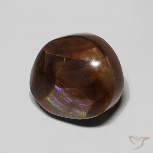 5.47 ct Multicolor Fire Agate Stone, Natural Fire Agate in Fancy Cabochon Shape for Sale