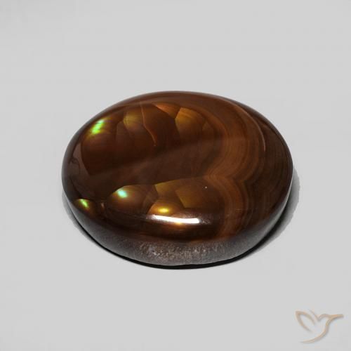 Fire Agate Gemstone in 12 x 10 mm (calibrated) Size for Sale, Fire Agate Stone in Multicolor Color