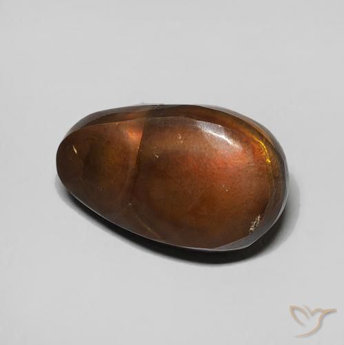 4.60 ct Multicolor Fire Agate Stone, Natural Fire Agate in Fancy Cabochon Shape for Sale