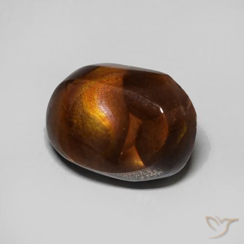 5.51 ct Multicolor Fire Agate Stone, Natural Fire Agate in Fancy Cabochon Shape for Sale
