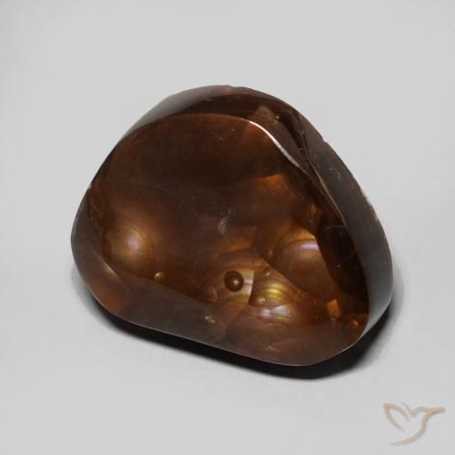 8.87 ct Multicolor Fire Agate Stone, Natural Fire Agate in Fancy Cabochon Shape for Sale