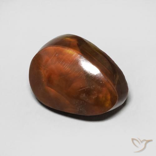 4.32 ct Multicolor Fire Agate Stone, Natural Fire Agate in Fancy Cabochon Shape for Sale