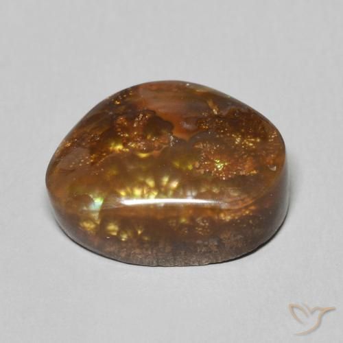 Fire Agate Gemstone in 14.5 x 11.1 mm Size for Sale, Fire Agate Stone in Multicolor Color