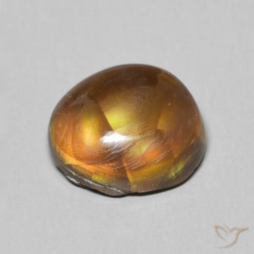 Fire Agate Gemstone in 11 x 9 mm (calibrated) Size for Sale, Fire Agate Stone in Multicolor Color