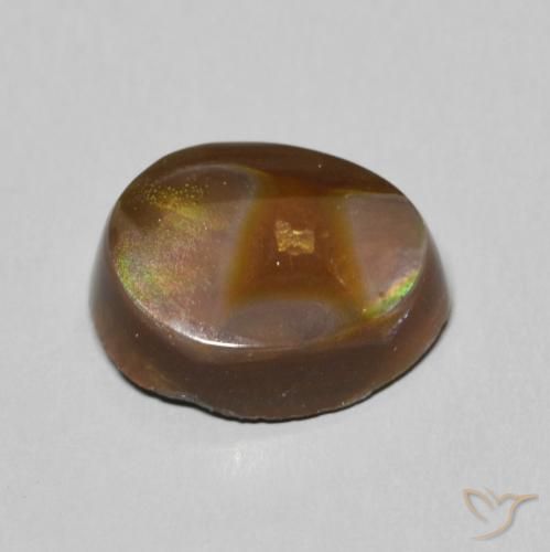 Fire Agate Gemstone in 13.4 x 11 mm Size for Sale, Fire Agate Stone in Multicolor Color