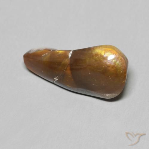 5.64 ct Multicolor Fire Agate Stone, Natural Fire Agate in Fancy Cabochon Shape for Sale