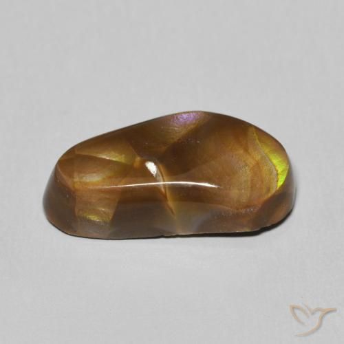 Fire Agate Gemstone in 17.4 x 8.7 mm Size for Sale, Fire Agate Stone in Multicolor Color
