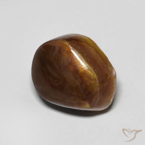 4.08 ct Multicolor Fire Agate Stone, Natural Fire Agate in Fancy Cabochon Shape for Sale