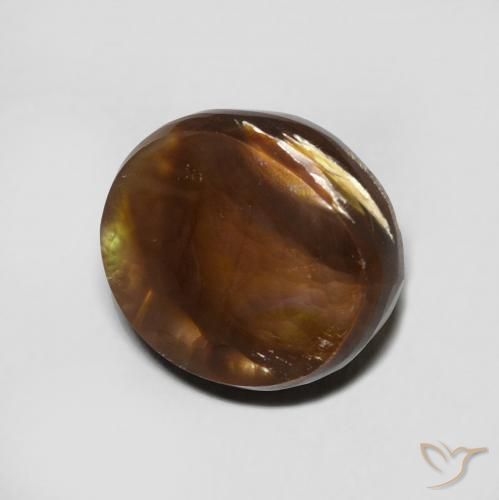 5.73 ct Multicolor Fire Agate Stone, Natural Fire Agate in Oval Cabochon Shape for Sale