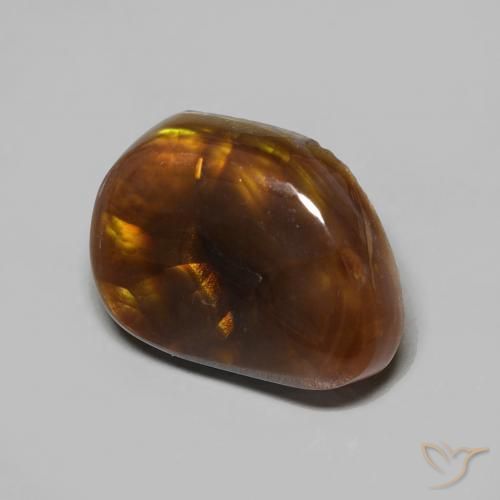 7.75 ct Multicolor Fire Agate Stone, Natural Fire Agate in Fancy Cabochon Shape for Sale