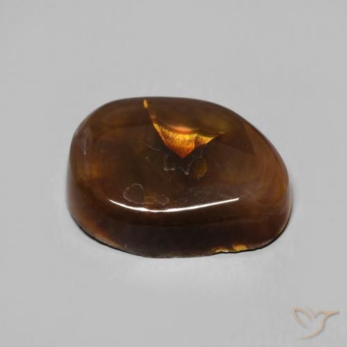 Fire Agate Gemstone in 15.3 x 11.3 mm Size for Sale, Fire Agate Stone in Multicolor Color