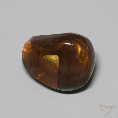 5.20 ct Multicolor Fire Agate Stone, Natural Fire Agate in Fancy Cabochon Shape for Sale
