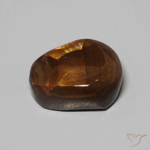 Fire Agate Gemstone in 11.8 x 9.2 mm Size for Sale, Fire Agate Stone in Multicolor Color