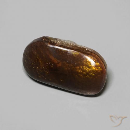 3.15 ct Multicolor Fire Agate Stone, Natural Fire Agate in Fancy Cabochon Shape for Sale