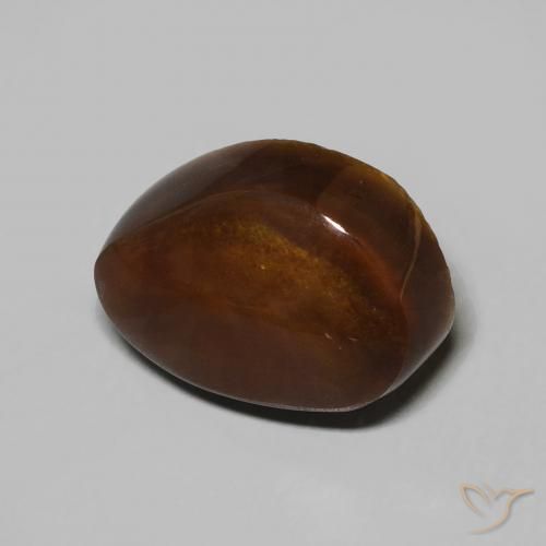 4.55 ct Multicolor Fire Agate Stone, Natural Fire Agate in Fancy Cabochon Shape for Sale