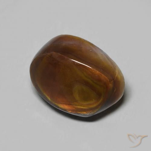 4.80 ct Multicolor Fire Agate Stone, Natural Fire Agate in Fancy Cabochon Shape for Sale