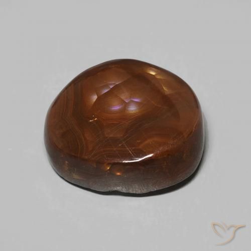 Fire Agate Gemstone in 12.9 x 11.5 mm Size for Sale, Fire Agate Stone in Multicolor Color