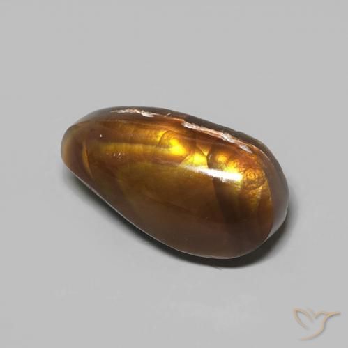 4.55 ct Multicolor Fire Agate Stone, Natural Fire Agate in Fancy Cabochon Shape for Sale