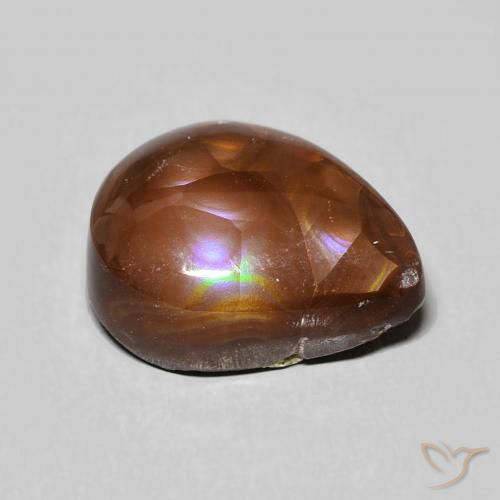Fire Agate Gemstone in 13.1 x 10.5 mm Size for Sale, Fire Agate Stone in Multicolor Color