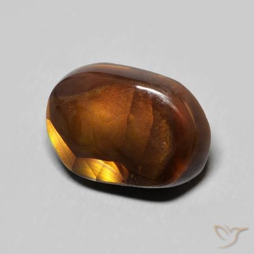 4.35 ct Multicolor Fire Agate Stone, Natural Fire Agate in Fancy Cabochon Shape for Sale