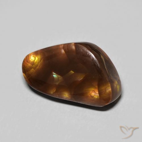 8.42 ct Multicolor Fire Agate Stone, Natural Fire Agate in Fancy Cabochon Shape for Sale